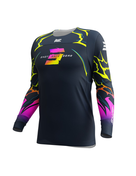 Maillot cross enfant Shot 2027 Contact Rac - Bleu