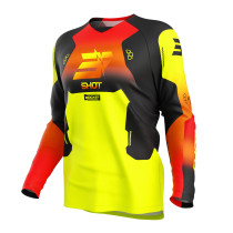 Maillot cross enfant Shot 2027 Draw Rocket - Jaune Fluo