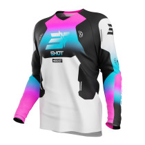 Maillot cross enfant Shot 2027 Draw Rocket - Rose