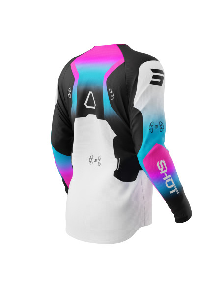 Maillot cross enfant Shot 2027 Draw Rocket - Rose