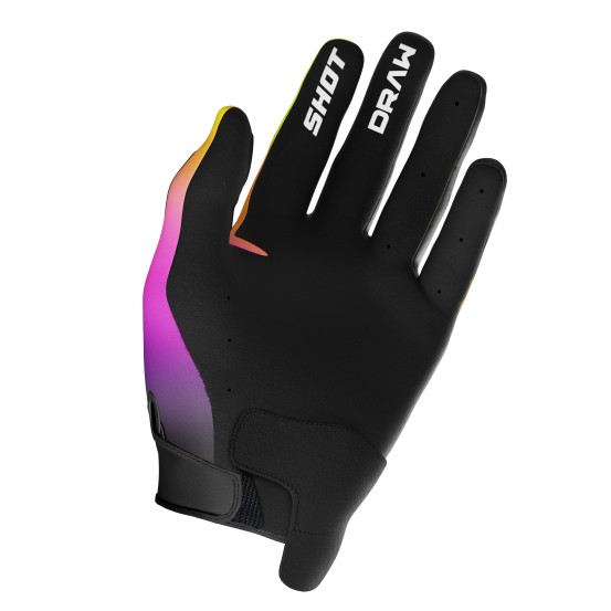Gants cross enfant Shot 2027 Draw Shade - Rose Jaune Fluo
