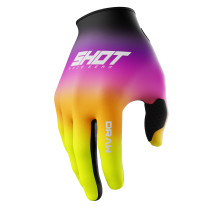 Gants cross enfant Shot 2027 Draw Shade - Rose Jaune Fluo