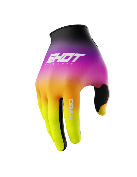 Gants cross enfant Shot 2027 Draw Shade - Rose Jaune Fluo