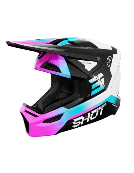 Casque cross enfant Shot 2027 Furious Rocket - Rose Brillant