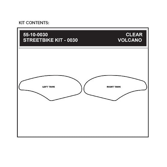 Grip adhésif de réservoir noir STOMPGRIP - KAWASAKI NINJA ZX-10R 2004-07