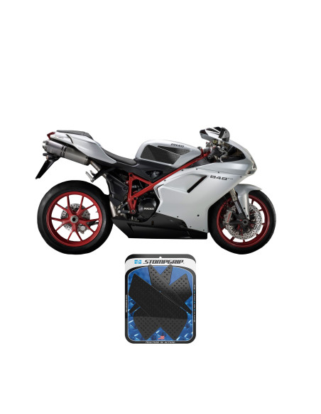 Grip adhésif de réservoir transparent STOMPGRIP - DUCATI 848 2008-13 / 1098 2007-08 / 1198 2009-11 / STREETFIGHTER 2009-13