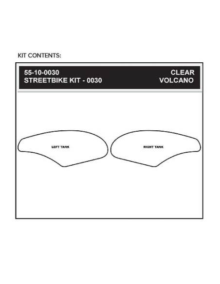 Grip adhésif de réservoir transparent STOMPGRIP - KAWASAKI NINJA ZX-10R 2004-07