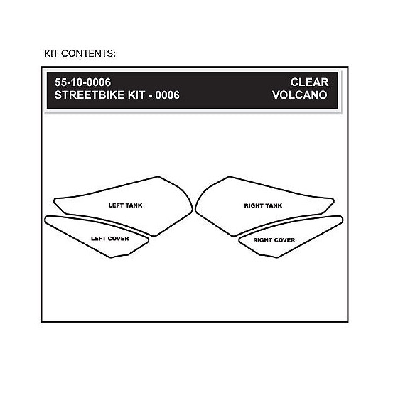 Grip adhésif de réservoir transparent STOMPGRIP - YAMAHA YZF-R1 2007-08