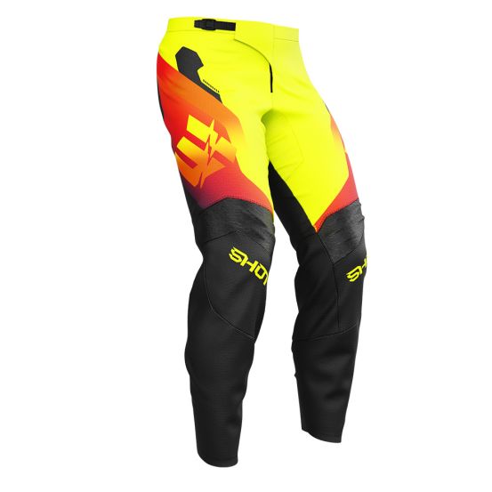 Pantalon cross enfant Shot 2027 Draw Rocket - Jaune Fluo