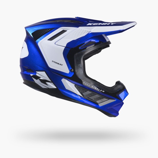Casque cross Kenny 2027 Titanium Graphic - Candy Blue