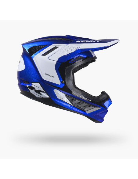 Casque cross Kenny 2027 Titanium Graphic - Candy Blue