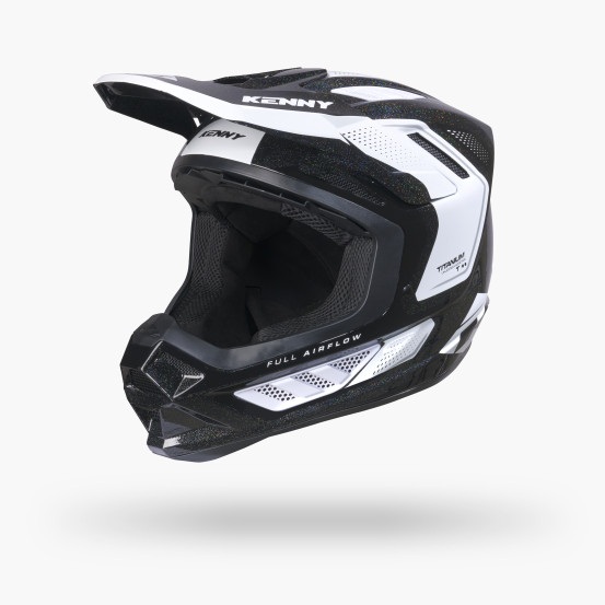 Casque cross Kenny 2027 Titanium Graphic - Chamelelon Black