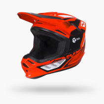 Casque cross Kenny 2027 Titanium Graphic - Neon Red 2