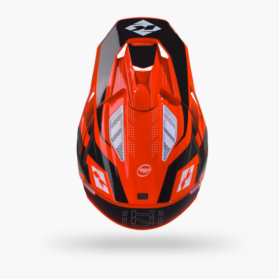 Casque cross Kenny 2027 Titanium Graphic - Neon Red
