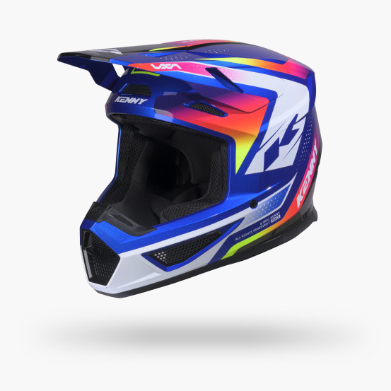 Casque cross Kenny 2027 Track Graphic Plus - Focus Candy Blue