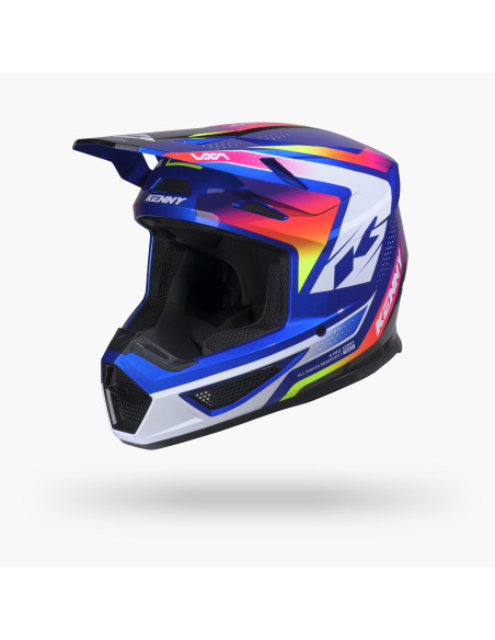 Casque cross Kenny 2027 Track Graphic Plus - Focus Candy Blue
