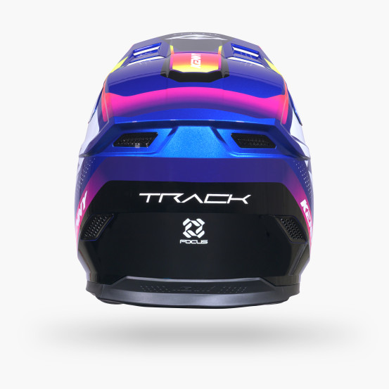 Casque cross Kenny 2027 Track Graphic Plus - Focus Candy Blue