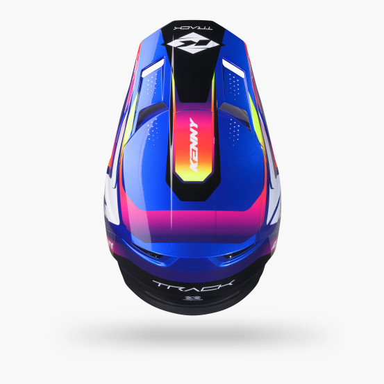 Casque cross Kenny 2027 Track Graphic Plus - Focus Candy Blue
