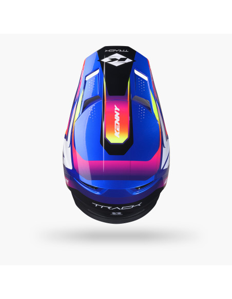 Casque cross Kenny 2027 Track Graphic Plus - Focus Candy Blue