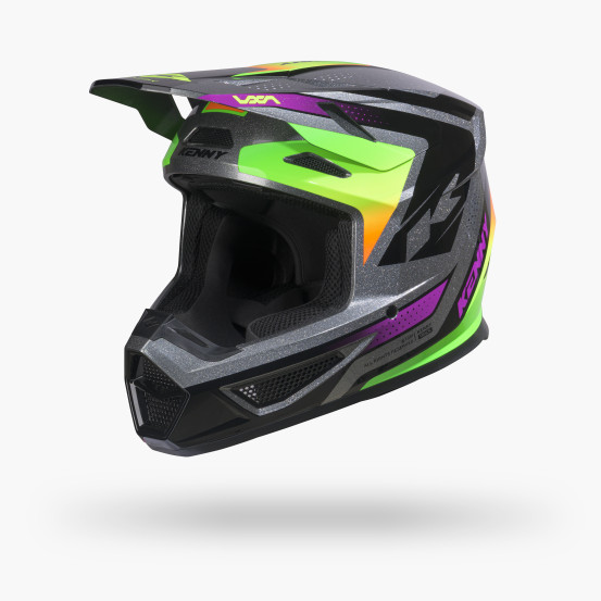 Casque cross Kenny 2027 Track Graphic Plus - Focus Neon