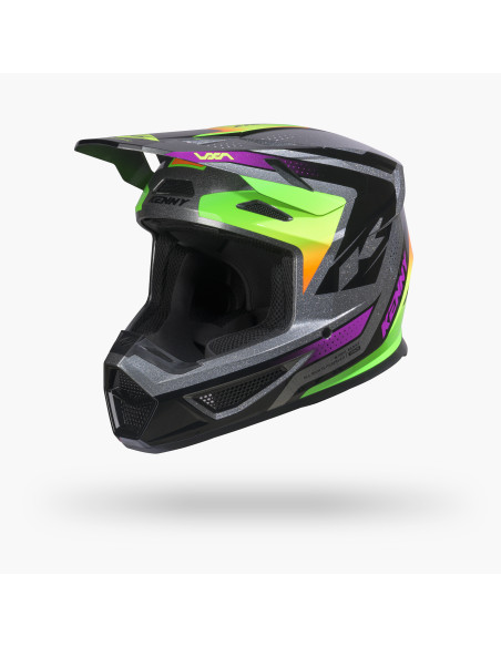 Casque cross Kenny 2027 Track Graphic Plus - Focus Neon