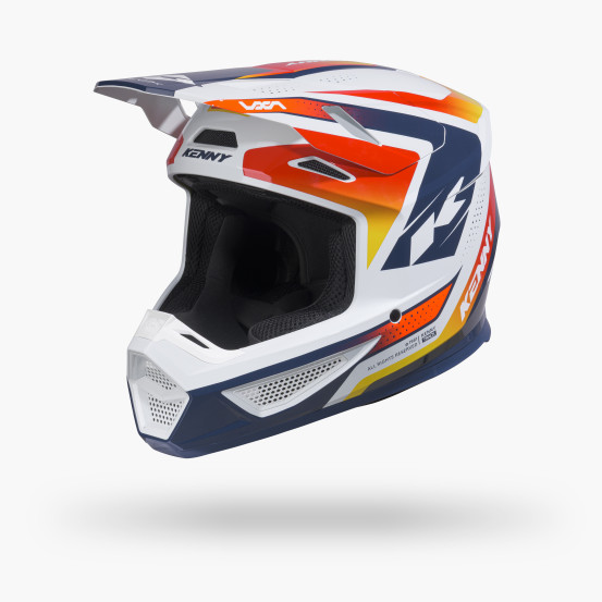 Casque cross Kenny 2027 Track Graphic Plus - Focus Orange Navy