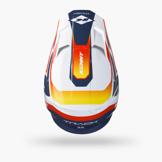 Casque cross Kenny 2027 Track Graphic Plus - Focus Orange Navy