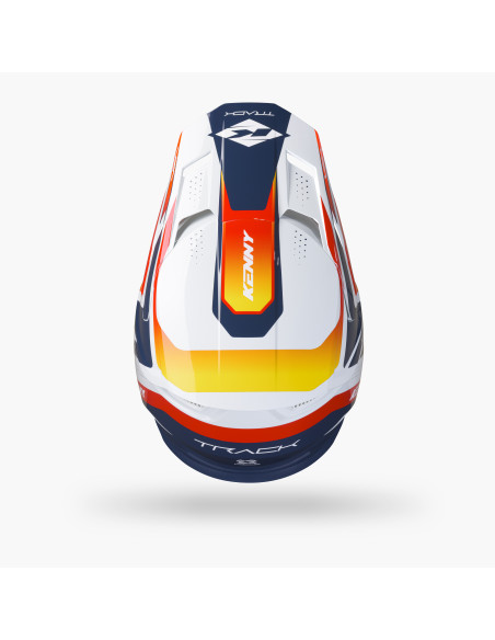 Casque cross Kenny 2027 Track Graphic Plus - Focus Orange Navy