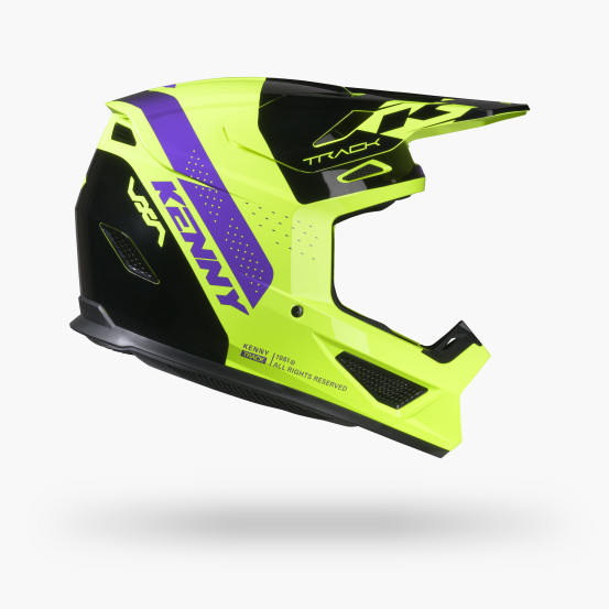 Casque cross Kenny 2027 Track Graphic - Blast Black Neon