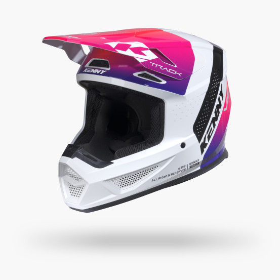 Casque cross Kenny 2027 Track Graphic - Blast White Gradient