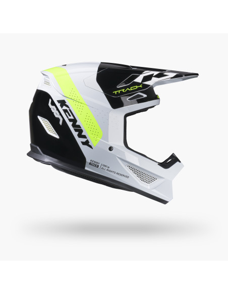 Casque cross Kenny 2027 Track Graphic - Blast White Non Yellow