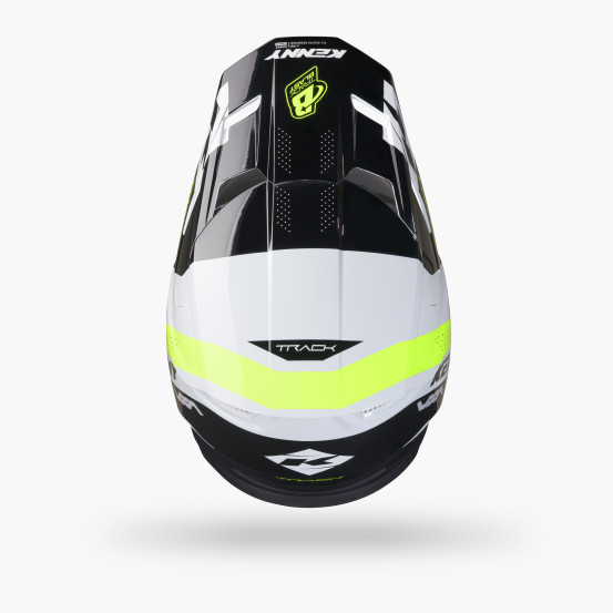 Casque cross Kenny 2027 Track Graphic - Blast White Non Yellow