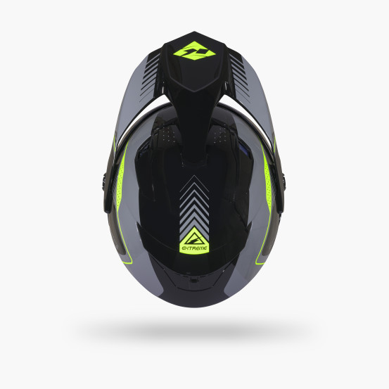 Casque cross Kenny 2027 Extreme Graphic - Neon Yellow