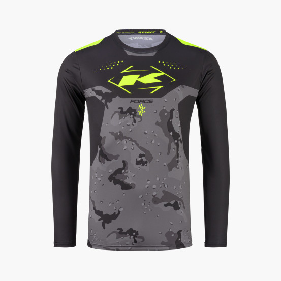 Maillot cross Kenny 2027 Force - Camo Neon Yellow