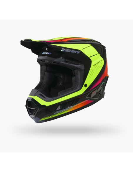 Casque cross enfant Kenny 2027 Performance Graphic - Racing Neon Yellow