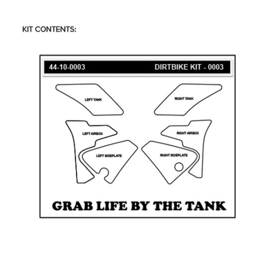 Grip adhésif de réservoir + plastiques STOMPGRIP 3D - YAMAHA 125 YZ / 250 YZ 2002-14