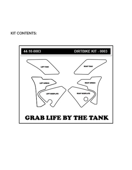 Grip adhésif de réservoir + plastiques STOMPGRIP 3D - YAMAHA 125 YZ / 250 YZ 2002-14