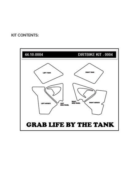 Grip adhésif de réservoir + plastiques STOMPGRIP 3D - YAMAHA 125 YZ / 250 YZ 1996-01