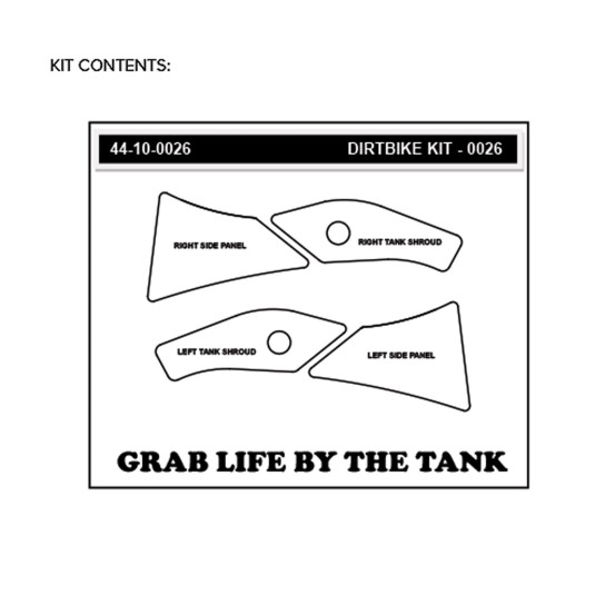 Grip adhésif de réservoir + plastiques STOMPGRIP 3D - KAWASAKI 125 KX / 250 KX 1999-02