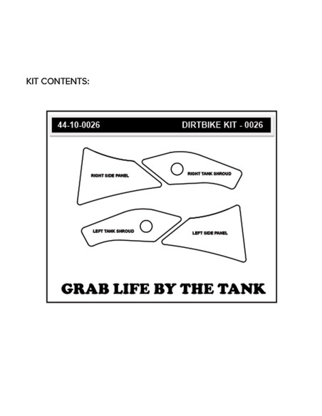 Grip adhésif de réservoir + plastiques STOMPGRIP 3D - KAWASAKI 125 KX / 250 KX 1999-02