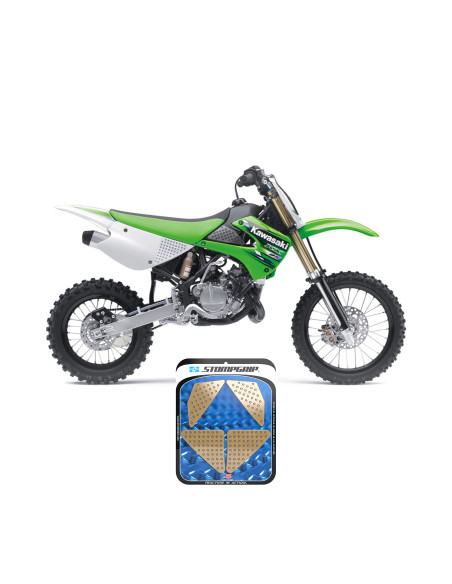 Grip adhésif de réservoir + plastiques STOMPGRIP 3D - KAWASAKI 100 KX / 85 KX 2001-13 / SUZUKI 100 RM 2003-04