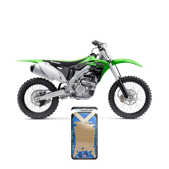 Grip adhésif de réservoir + plastiques STOMPGRIP 3D - KAWASAKI 250 KX-F 2013-16 / 450 KX-F 2012-15