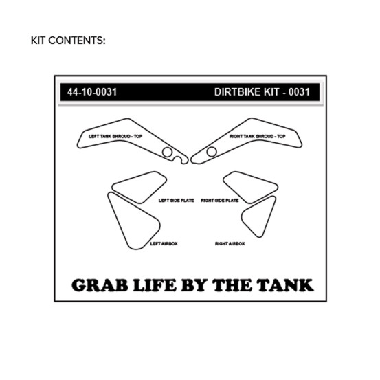 Grip adhésif de réservoir + plastiques STOMPGRIP 3D - KAWASAKI 250 KX-F / 450 KX-F 2006-08