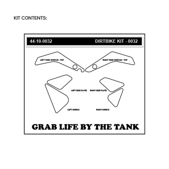 Grip adhésif de réservoir + plastiques STOMPGRIP 3D - KAWASAKI 450 KLX R 2008-09
