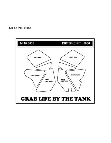 Grip adhésif de réservoir + plastiques STOMPGRIP 3D - SUZUKI 125 RM 2004-08 / 250 RM 2003-08