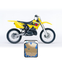 Grip adhésif de réservoir + plastiques STOMPGRIP 3D - SUZUKI 250 RM 2001-02 2
