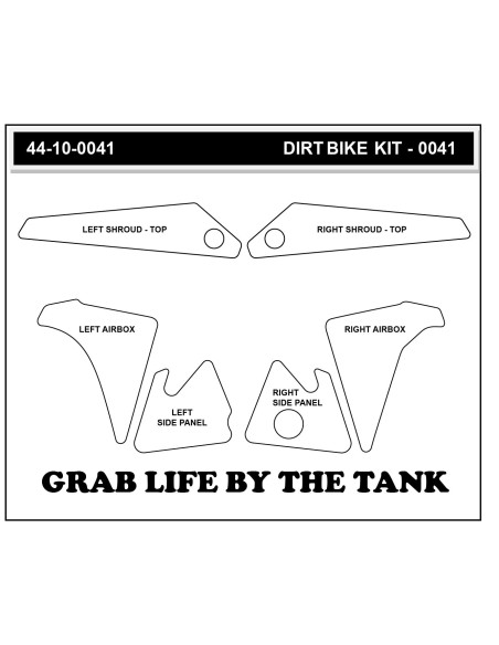 Grip adhésif de réservoir + plastiques STOMPGRIP 3D - SUZUKI 450 RM-Z 2007