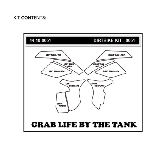 Grip adhésif de réservoir + plastiques STOMPGRIP 3D - KTM 125 SX / 150 SX / 250 SX / 250 SX-F / 350 SX-F / 450 SMR / 450 SX-F