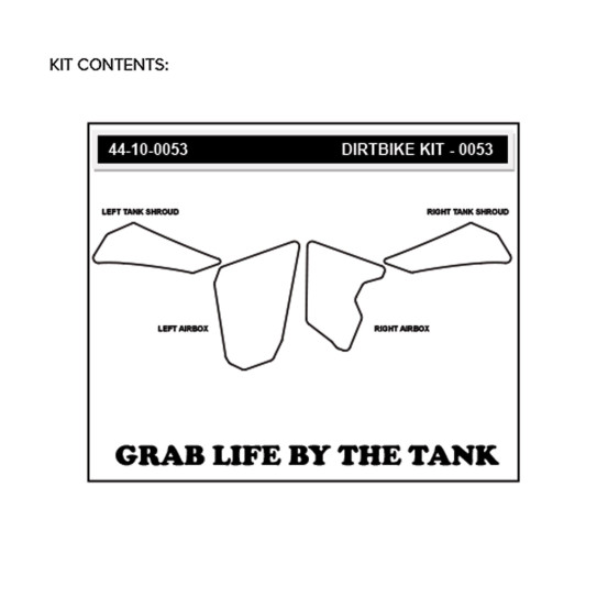 Grip adhésif de réservoir + plastiques STOMPGRIP 3D - KTM 125 EXC / 125 SX / 150 SX / 200 EXC / 250 EXC / 250 EXC-F / 250 SX