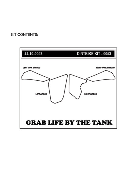Grip adhésif de réservoir + plastiques STOMPGRIP 3D - KTM 125 EXC / 125 SX / 150 SX / 200 EXC / 250 EXC / 250 EXC-F / 250 SX